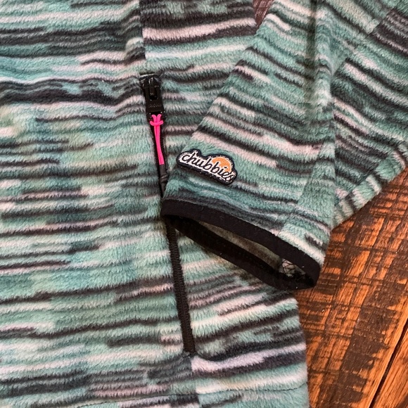 Chubbies Alpine Fleece 1/4 Zip Geometric Mock Neck Pullover Men’s XL Teal Green - Picture 5 of 8